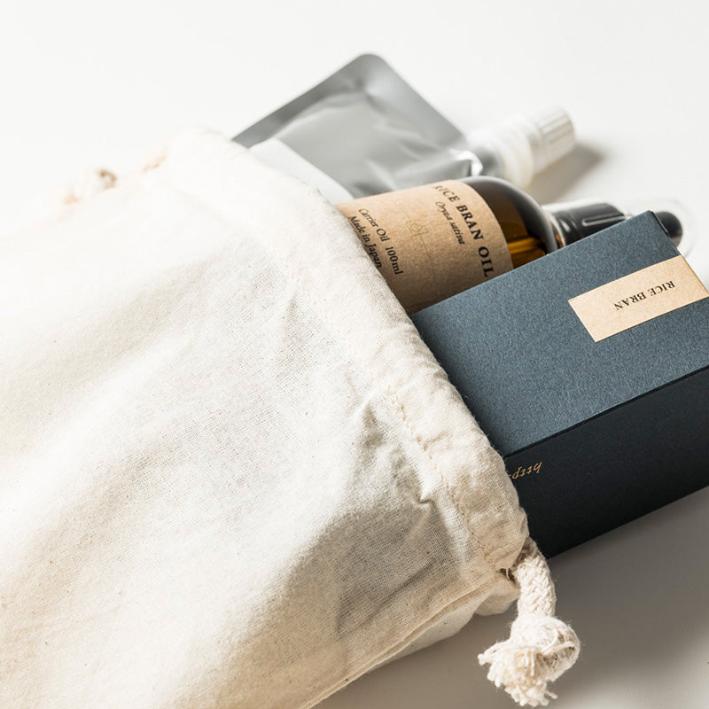 オーガニックコットン巾着袋(ロゴ入り)