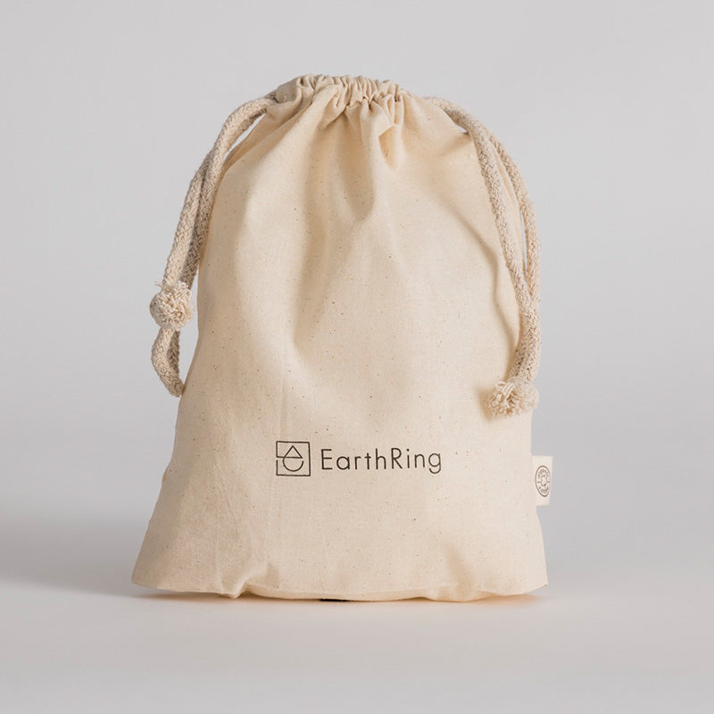 Organic cotton drawstring bag (with logo)